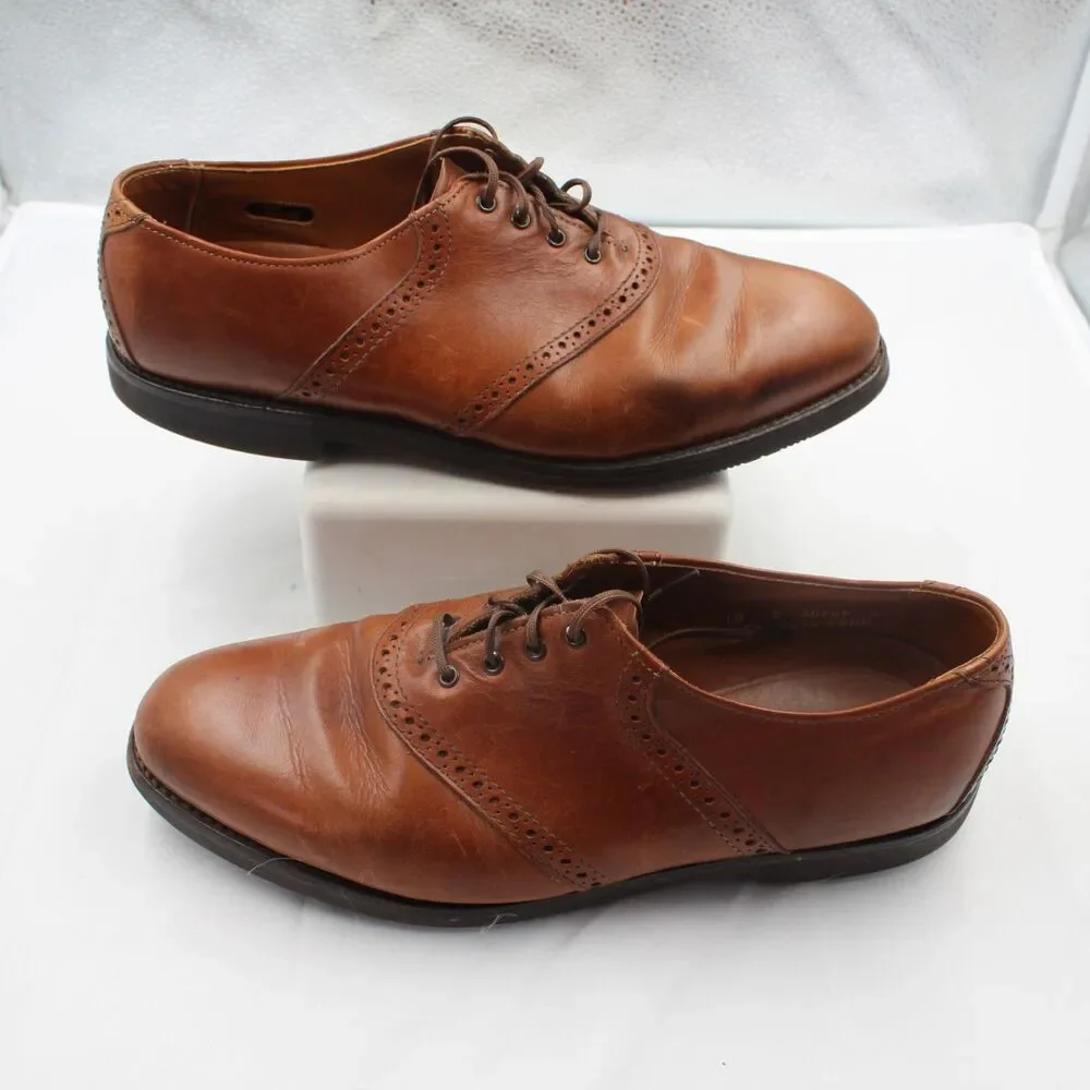 Allen Edmonds Size 10D Saddle Oxford Brogue Dress Shoes Brown Leather 20709